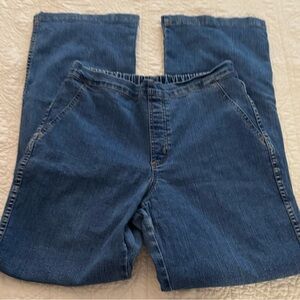 Awesome Vintage Pull On Bootcut Jeans Elastic Waist Size Medium